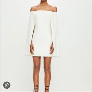 Miss guided peace and love size 0 Bardo cake tailored, mini dress. White/cream.